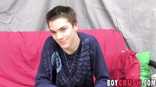 Twink Thomas Cooper strokes dick after getting interviewed Boy Crush - SeeBussy.com