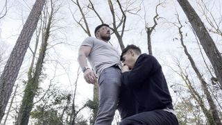 Jacob cums on Michael s face in the woods - 1 min - SeeBussy.com - SeeBussy.com