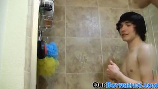 Jocks swap blowjobs before pounding doggystyle in shower Gay Life Network - SeeBussy.com