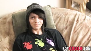 Gorgeous twink tugging and cumming at sex interview Boy Crush - SeeBussy.com