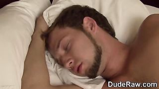 Pushing my cock on him
