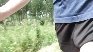 Running visible Penis line - Slow Motion smellmydick - SeeBussy.com