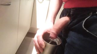 Pissing in a cup for when i get thirsty on my work smellmydick - SeeBussy.com