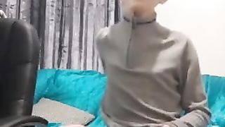 very skinny teen wears an Oldman mask and teases the viewers Peter bony - SeeBussy.com
