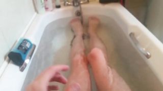 Teen in the bath showing off his skinny legs and cock Peter bony - SeeBussy.com