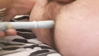 Skinny twig inserts a homemade dildo up his small tight hole Peter bony - SeeBussy.com