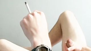 Thug Jock Mike Roberts Smoking and Solo Masturbation Cumshot Boys-Smoking