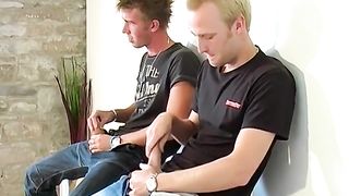 Blonde UK Twink Ricky Receives Dick Sucking in Hot Sixtynine