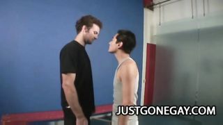 An Anal Workout from Twink Mikey Mikes and Sagging DILF Erin Hart Just Gone Gay - free gay porn