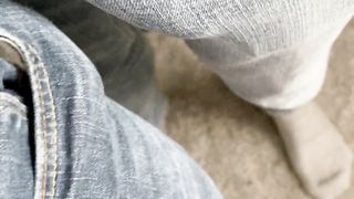 TSB - Lil bro pulls Big bro out of his jeans and wank him a little - 1 min
