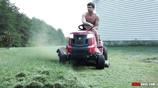 Redneck boys fuck over a lawn mower Bareback Colby Knox - Free Amateur Gay Porn