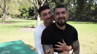 Behind the Scenes with Boomer Banks and Cade Maddox Guys In Sweatpants - Free Amateur Gay Porn