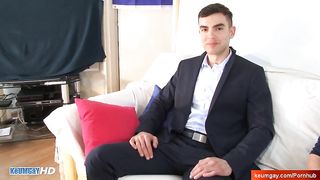 Real Straight Salesman Gets Wanked his Big Dick in Spite of Him; Aleksdr Keumgay  - Gay Porno Video