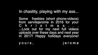 Electro Plug, Dildo in my Ass, Chastity-cage, Etc. servilejerome - Gay Porno Video