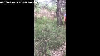 Cumshot on the Face in the Forest ARTEM SUCHKOV  - Gay Porno Video