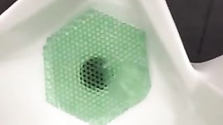 Peeing at a Public Urinal, was about to Jerk off but another Guy Walked In, I had to Stop Recording. Jetsfan1983 - SeeBussy.com