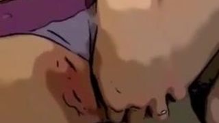 2 Video Clips in 1. 30 second Clip of Wife Playing with her Pussy Converted to an Anime Version Jetsfan1983 - BussyHunter.com