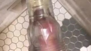 Fucking my Wall Mounted Clear Fleshlight in the Public Shower, Double Barrel Fucked with a BBC Dildo Jetsfan1983 - BussyHunter.com