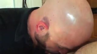 Rough homemade gay cock massage