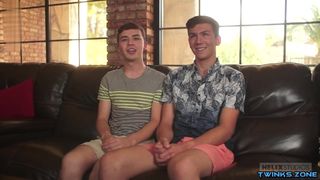 Brunette twink anal sex with facial