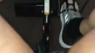 Gym Masturbation - Jerk off & Cum while Naked Cycling on my new Exercise Spin Bike Jetsfan1983 - BussyHunter.com