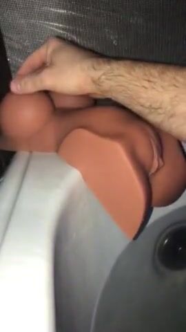 Risky Backyard Fucking my Sex Doll while in my Hot Tub and Licking up my Cumshot on Pussy and Ass Jetsfan1983 - BussyHunter.com