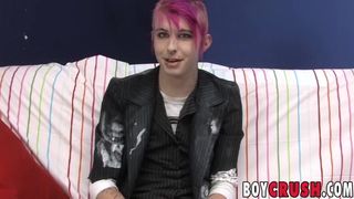 Girly twink Jay Donohue jerks off after getting interviewed Boy Crush - Amateur Gay Porno 2