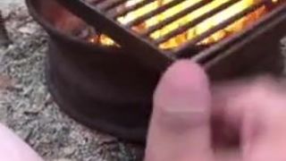 Cooking Food & Jerking by the Campfire, Cumming all over my Meat, then Pissed on the Fire to Put out Jetsfan1983 - BussyHunter.com