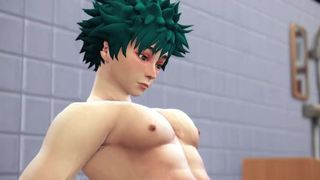 Hero's Bath Time - Midoriya x Bakugo - my Hero Academia 3D Animation Parody Llama Del Geh - BussyHunter.com