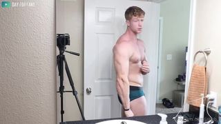 Showing off my muscles while in my underwear Jakob Bergen jakob_b - BussyHunter.com