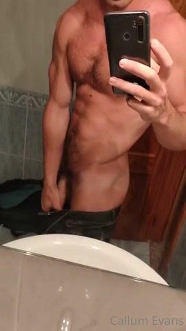 Stripping-and-showing-off-my-big-cock-Callum-Evans