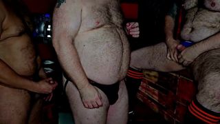 Big Bears Big Loads Threesome - BussyHunter.com (Gay Porn Videos)