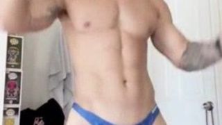 Slowly stripping and showing off my bulge in my underwear Evan Lamicella - BussyHunter.com