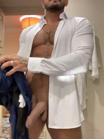 Taking off my suit and showing off my hard cock Alejo Ospina - BussyHunter.com