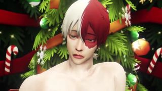 Hero's Christmas Threesome with Santa - Bakugo x Midoriya x Todoroki 3D Animation Parody Llama Del Geh - BussyHunter.com