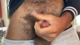 Rock Mercury Jerks thick hairy cock and cums all over your mans face Rock Mercury - Amateur Gay Porno