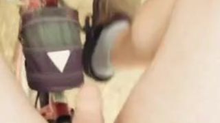 Risky Outdoor Dildo Bike Ride with a Suction Cup Dildo up my Ass That 2