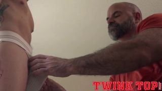 Daddy Bear Coach Gets Barebacked by Lean Jock Boy Twink Top - BussyHunter.com