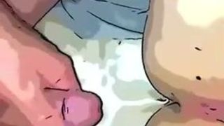 Anime Porn Video of Cum Eating Husband that Loves Licking up his Cum off Wifes Pussy & Swallows it Jetsfan1983 - BussyHunter.com