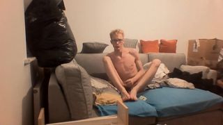 Skinny teenger strokes his cock and shows off his body in front the camera Peter bony 3