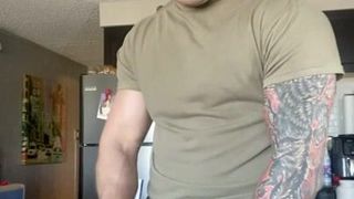 Using my toy till I cum while wearing my uniform Luca Hunter dirtytattedtop - Gay Fans BussyHunter.com