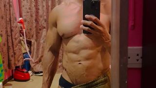 Sexy Teasing front of mirror - gay sex porn video