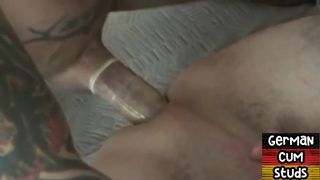 facial german gay anally drilled by inked bf after blowjob