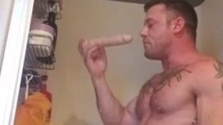 Deepthroating my dildo in the shower Sergeant Miles sgtmiles - Gay Fans BussyHunter.com