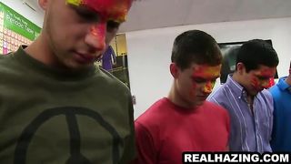 Frat guys are humiliated and fucked during initiation