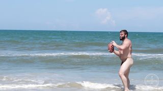 Naked Football Players at the Beach - Daxx Carter & Champ
