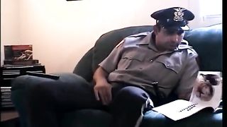 Officer Zack invites a friend to wack and suck 