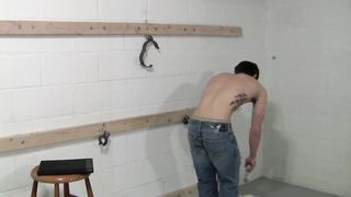 Bound Muscle Twink Stripped and Whipped - Gay Bondage  Wade