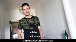LatinLeche - Nervous Latino Sucks a Cameraman For Money 