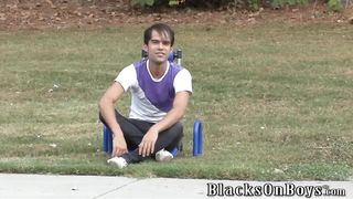 Devin Chase Works Out By Taking A Black Cock